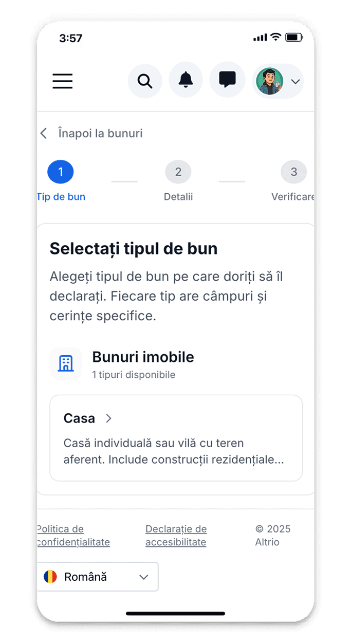 Wealth declarations portal