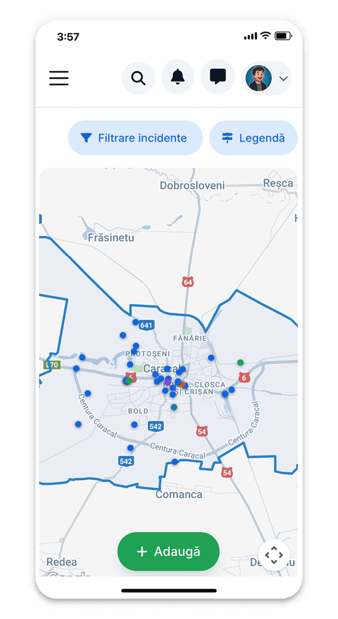Incident map screenshot